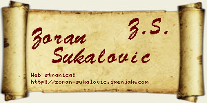 Zoran Šukalović vizit kartica